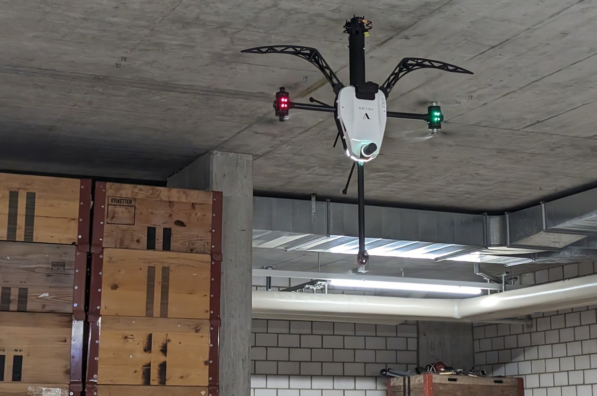 Drohne im Einsatz bei einer Messung